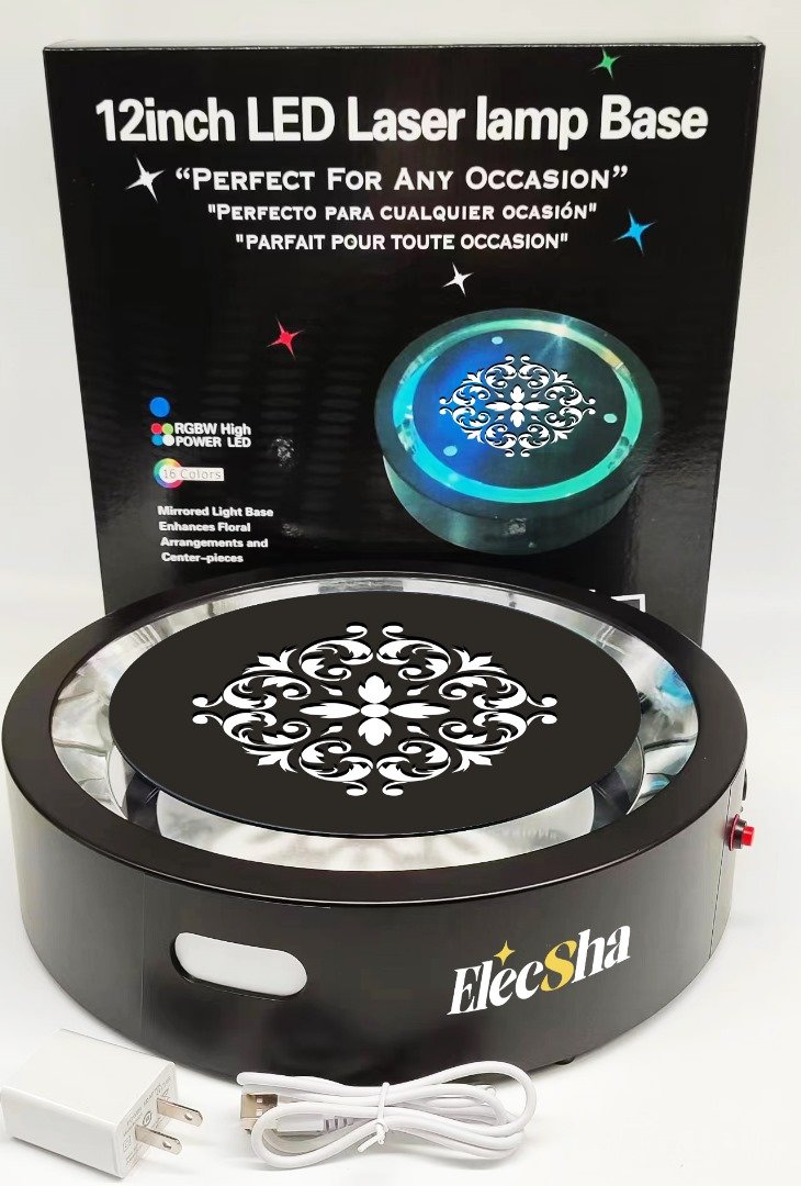 Electric Led Laser Base with Bluetooth Speaker